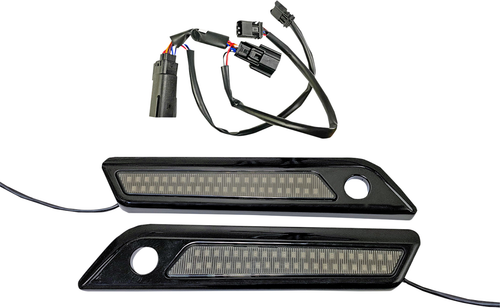 CUSTOM DYNAMICS - CD-SBL-DC4-SB - Latch Light - Saddlebag - Dual Color - Smoke - Black
