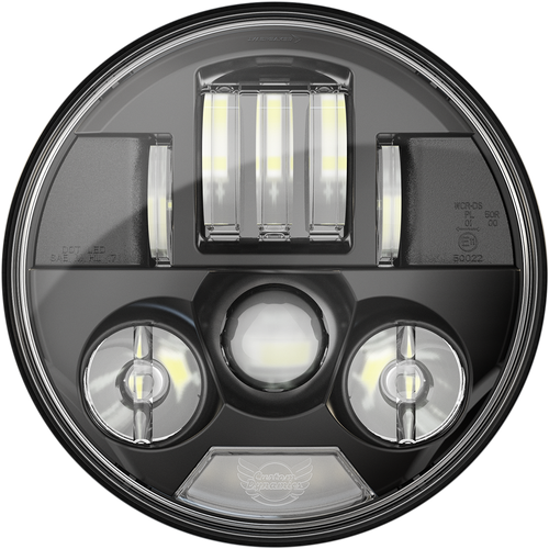 CUSTOM DYNAMICS - PB-7-IND-B - 7" Probeam LED Headlamp - Black - Indian