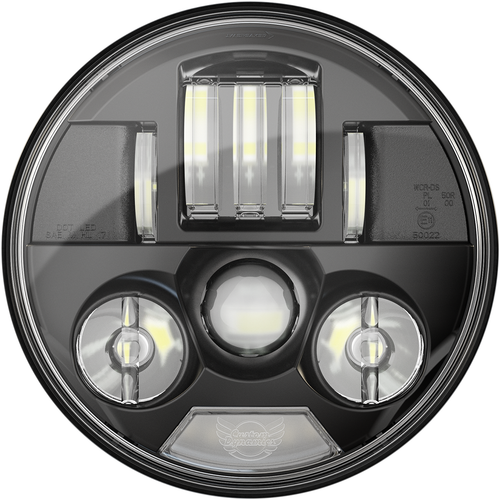 CUSTOM DYNAMICS - PB-7-IND-B - 7" Probeam LED Headlamp - Black - Indian