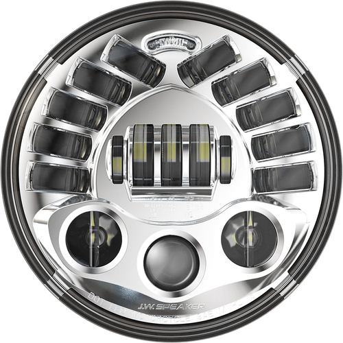 CUSTOM DYNAMICS - PB-7A-14-C - Adaptive Headlight with Adapter - 7" - Chrome