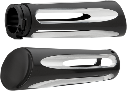 ARLEN NESS - 07-132 - Ness-Tech Deep Cut Billet Grips - Black