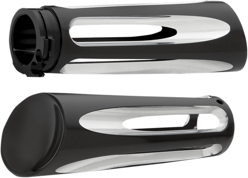 ARLEN NESS - 07-132 - Ness-Tech Deep Cut Billet Grips - Black