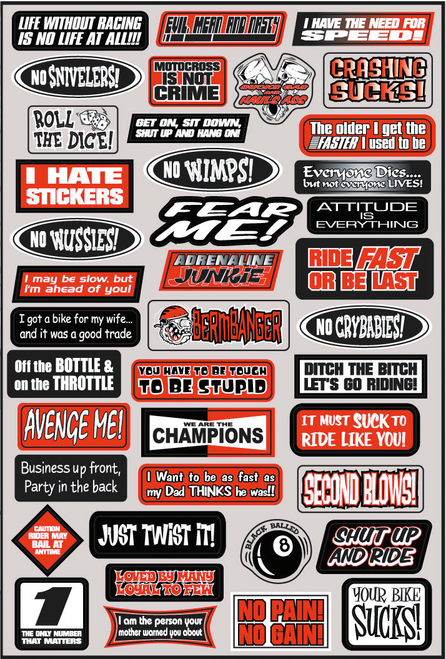 FACTORY EFFEX - 07-68012 - Decal Kit - Fun Phrases