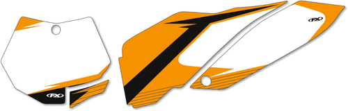 FACTORY EFFEX - 12-64526 - Graphic Number Plates - White/Orange - SX/XC