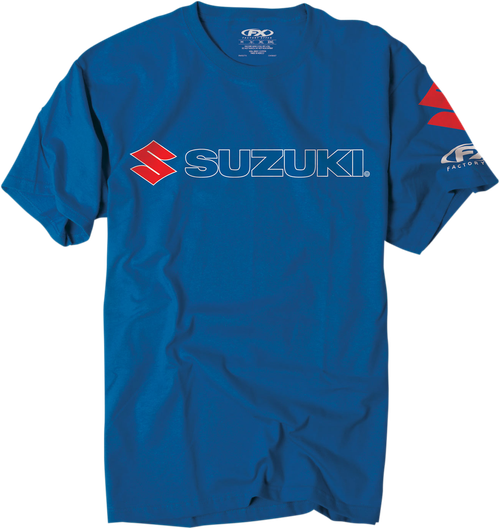 Factory Effex - 15-88462 - Suzuki Team T-Shirt - Royal Blue - Large