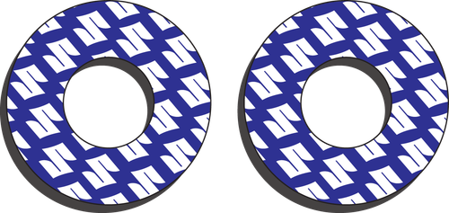 FACTORY EFFEX - 22-67400 - Grip Donuts - Suzuki Blue/White
