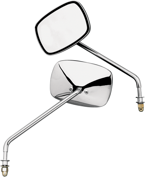 EMGO - 20-21705 - Mirrors - Side View - Plain Face/Rectangle - Long Stem - Left/Right - Screw-In - Pair