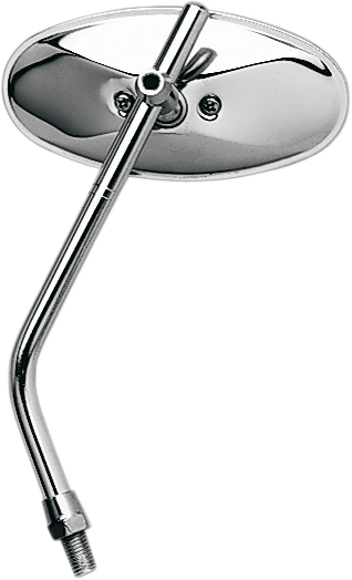EMGO - 20-34834 - Mirror - Die-Cast - Chopper - Side View - Oval - M10 x 1.25 - Chrome - Left