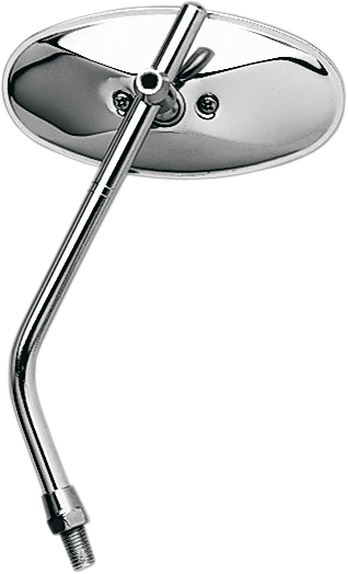 EMGO - 20-34834 - Mirror - Die-Cast - Chopper - Side View - Oval - M10 x 1.25 - Chrome - Left