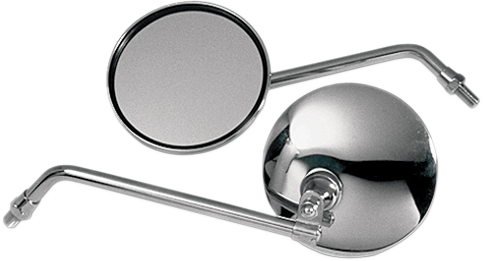 EMGO - 20-42410 - Mirror - CB-Style - Side View - Round - Chrome