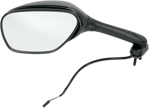 EMGO - 20-69794 - Mirror - Side View - Lighted - Black/Carbon Fiber - Rectangle - Left - Suzuki