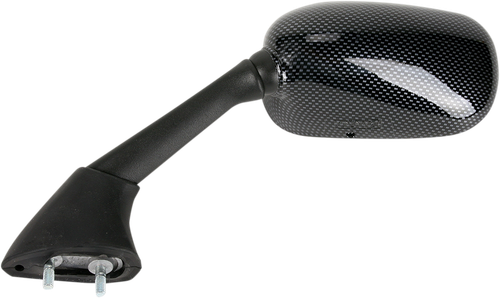 EMGO - 20-37444 - Mirror - Side View - Black/Carbon Fiber - Rectangle - Left - Yamaha