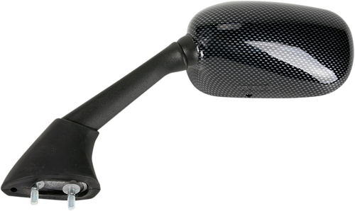 EMGO - 20-37444 - Mirror - Side View - Black/Carbon Fiber - Rectangle - Left - Yamaha