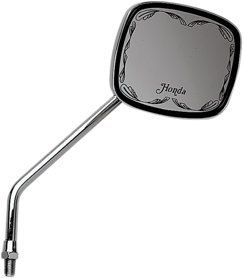 EMGO - 20-21720 - Mirror - Die-Cast - Honda Scrolled - Side View - Rectangle - M10 x 1.25 - Chrome - Left/Right