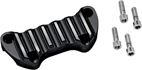 COVINGTONS - C1225-B - Billet Aluminum Handlebar Clamp - Finned - Black