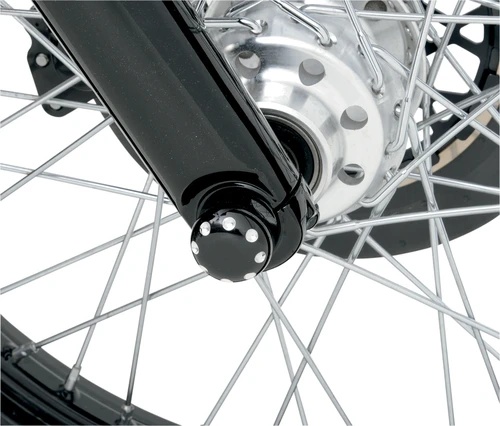COVINGTONS - C0010-B - Axle Covers - Front - Dimpled - Black - Pair - '08-'23