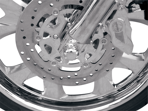 COVINGTONS - C0010-C - Axle Covers - Front - Dimpled - Chrome - Pair - '08-'23