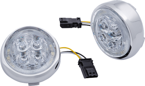 CIRO - 45403 - Turn Signal Insert - Front - Chrome/Clear