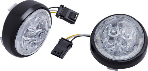 CIRO - 45423 - Turn Signal Insert - Front - Black/Clear