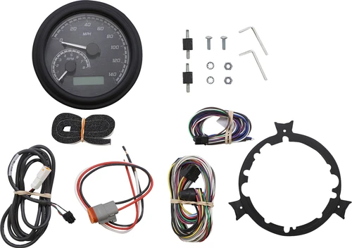 DAKOTA DIGITAL - MVX-2002-KG-K - MVX Series Analog Gauge System - Black/Gray/Black