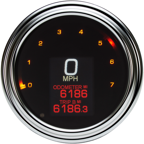 DAKOTA DIGITAL - MLX-2000 - Tank Speedometer - Chrome Bezel - 4.5" - Harley Davidson '99-'03