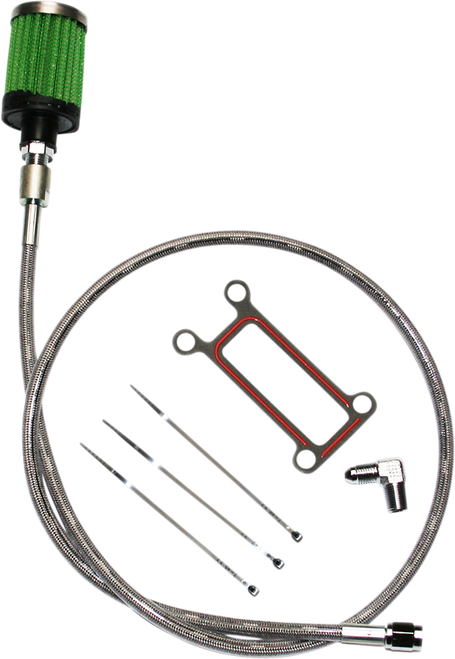FEULING PARTS - 3075 - Oil Tank Breather Kit - Stainless - 99'-01' Touring