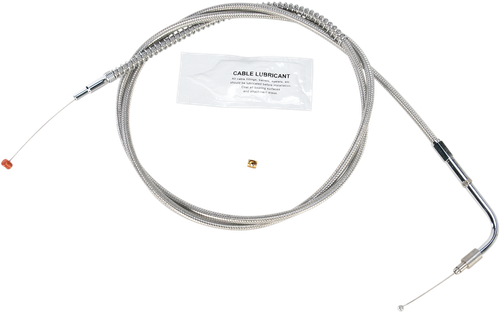 BARNETT - 102304001712 - Stainless Steel Idle Cable - +12" - '96-'01 Touring