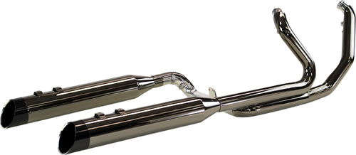 KHROME WERKS - 201445 - 2-into-2 Dominator Exhaust System with 4-1/2" Mufflers - Eclipse - FL