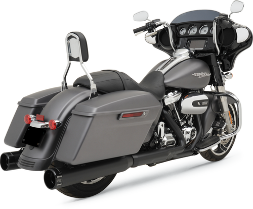 KHROME WERKS - 202825 - 4.5" Mufflers for Touring - Black with Klassic