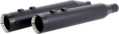 KHROME WERKS - 202870 - 4.5" Mufflers for Touring - Black with Turbine