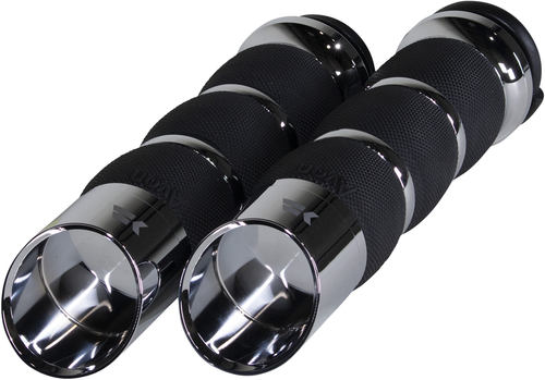 KHROME WERKS - 500170 - Grips - Edge - Air Cushion - TBW - Chrome