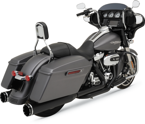 KHROME WERKS - 200810A - 2-into-2 Dominator Exhaust System with 4-1/2" Mufflers - Black - FL