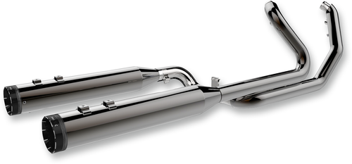 KHROME WERKS - 201810A - 2-into-2 Dominator Exhaust System with 4-1/2" Mufflers - Eclipse - FL