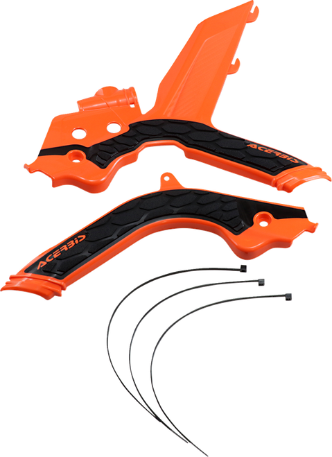 ACERBIS - 2733445225 - X-Grip Frame Guards - '16 OEM Orange/Black - KTM