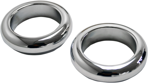 LA CHOPPERS - LA-7503-39 - Fork Dust Covers - 39 mm - Chrome