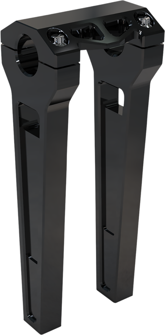LA CHOPPERS - LA-7480-10B - Risers - Straight - 10" x 1-1/4" - Black Anodized