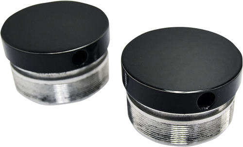 LA CHOPPERS - LA-7504-49B - Flush-Mount Fork Cap - Gloss Black Powder Coat - 49 mm