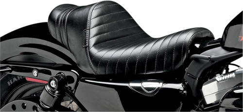 LE PERA - LK-416BLK - Stubs Spoiler Seat - Pleated - Black w/ Black Stripes - XL '04-'23