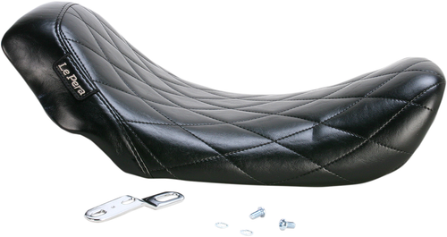 LE PERA - LK-001DM - Bare Bones Solo Seat - Diamond Stitch - Black - Dyna '06-'17