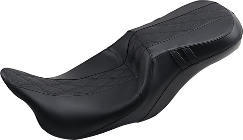 LE PERA - LK-997GT2 - Outcast GT-2 Seat - 2-Up - w/o Backrest - Black Double Diamond - Perforated - FL '08-'23