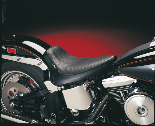 LE PERA - LN-870 - Silhouette Solo Seat - Basketweave - Black - Softail '84-'99