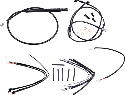 BURLY BRAND - B30-1265 - Cable Kit - Jail Bar - 14" Handlebars - Black Vinyl