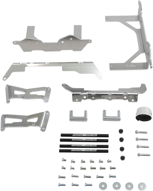 MOOSE OFFROAD - 1901-0735 - Radiator Braces - Silver - Kawasaki