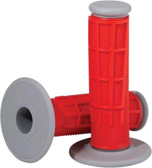 MOOSE OFFROAD - 0630-2666 - Comp Diamond Half Waffle Grips - Red