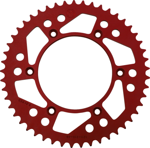 MOOSE OFFROAD - 1211-1634 - Rear Sprocket - Aluminum - 49 Tooth - Red - Honda