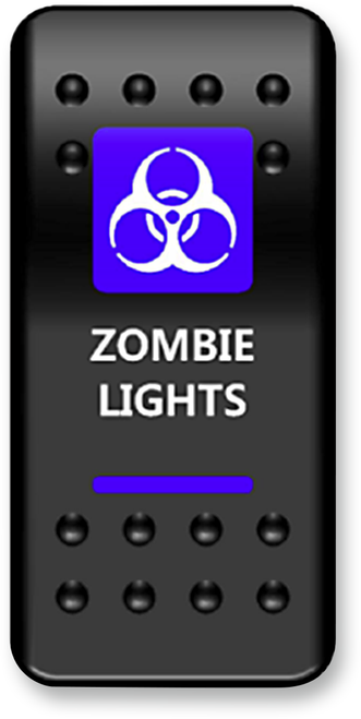 MOOSE OFFROAD - 2106-0417 - Rocker Switch - Zombie Blue