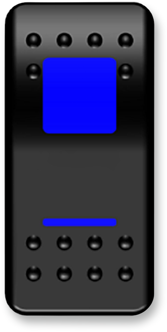 MOOSE OFFROAD - 2106-0414 - Rocker Switch - On/Off - Blue
