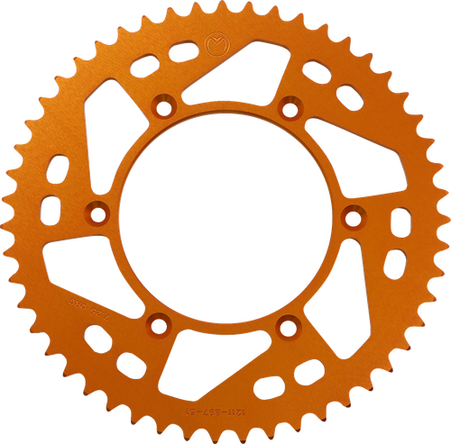 MOOSE OFFROAD - 1211-1663 - Rear Sprocket - Aluminum - 51 Tooth - Orange - Husaberg/Husqvarna/KTM