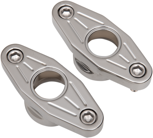 ACCUTRONIX - FXPV1-MC - Swingarm Pivot Blocks - Chrome - Ball-Milled
