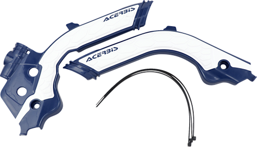ACERBIS - 2733451006 - X-Grip Frame Guards - Blue/White - Gas Gas | Husqvarna